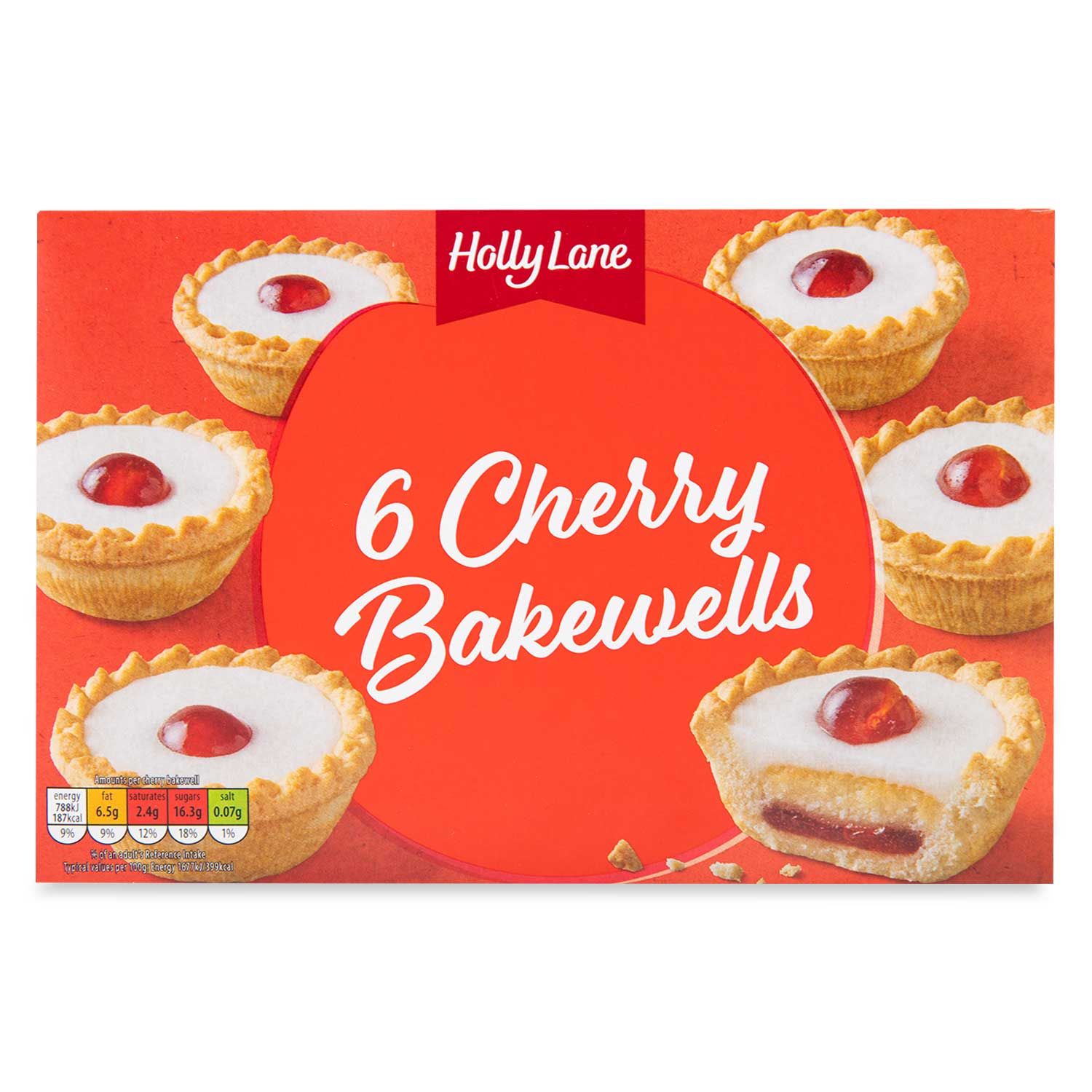 Cherry Bakewells 250g 6 Pack Holly Lane